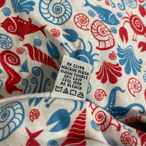 Kennington Ltd | Red White & Blue Sea Life Button Down Shirt - Picture 6 of 6